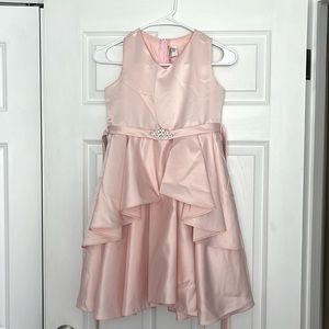 Pink flower girl dress, Good Girl, size 10 100% polyester